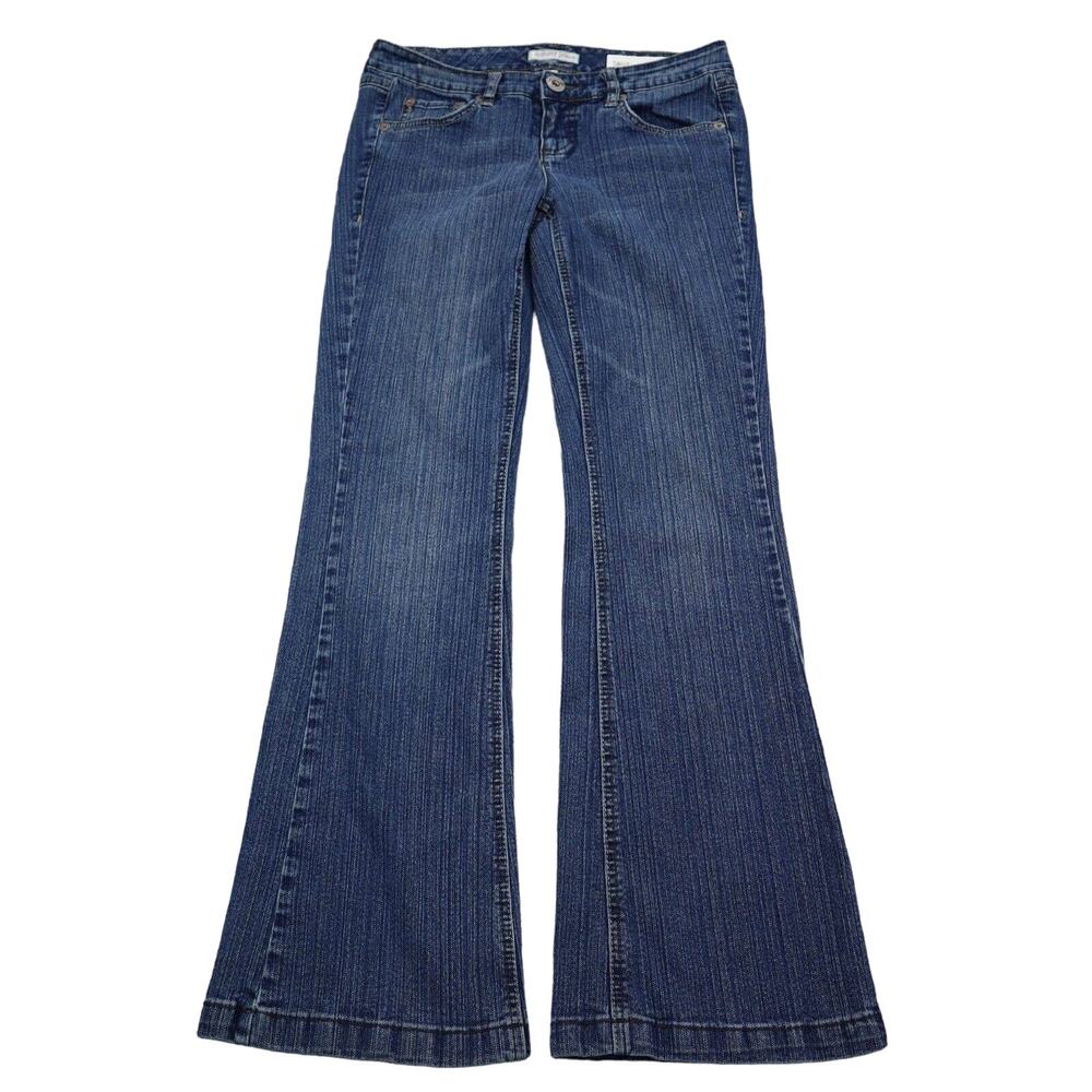 Tommy Jeans Pants Womens 7 Blue Denim Flat Front Mid Rise Pockets Jeans